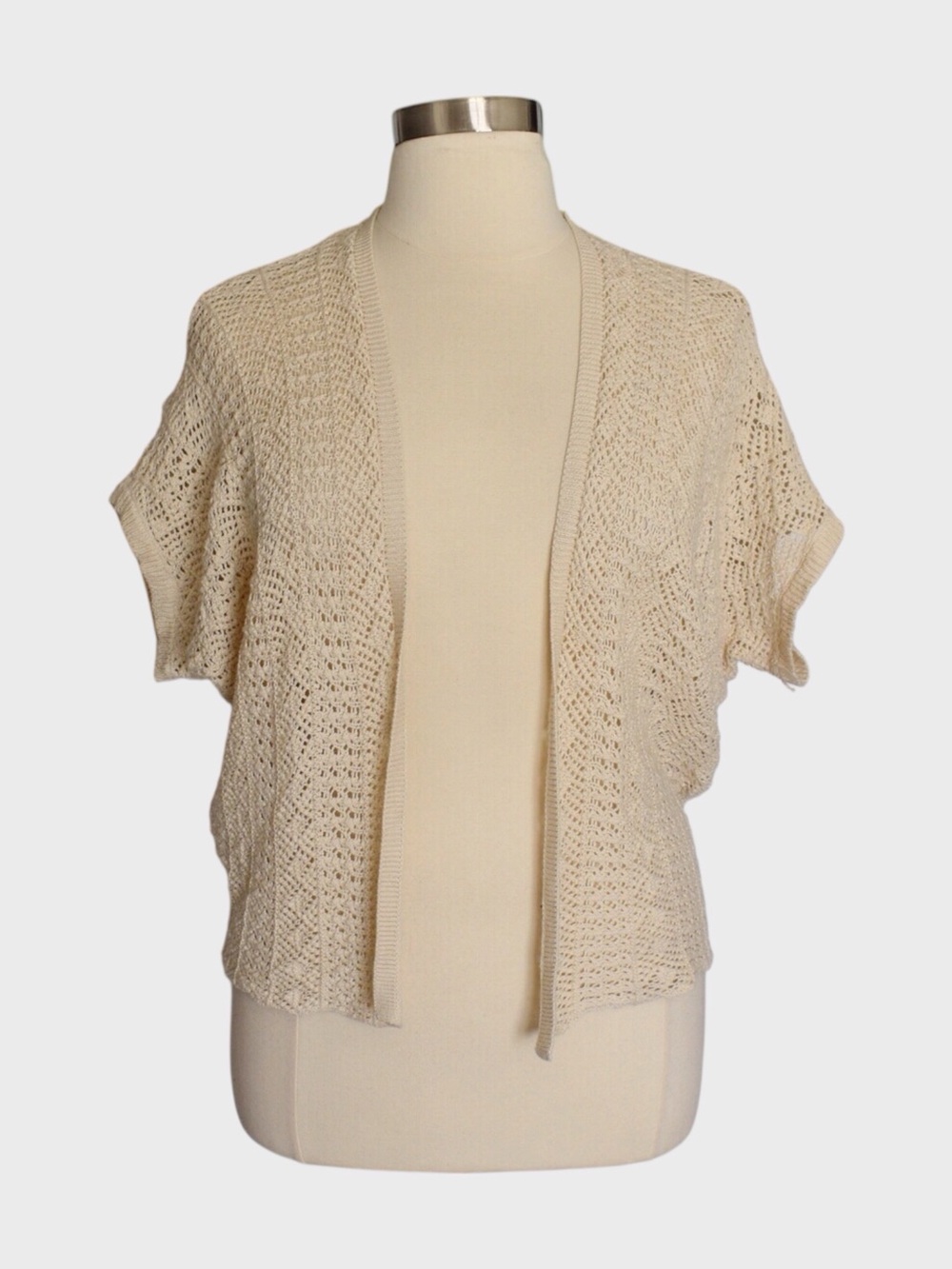 Wet Seal Open Knit Short Sleeve Dolman Cardigan